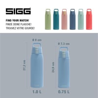 SIGG Shield ONE rozsdamentes acél ivópalack - Water Blue - 0,75 L 5