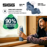 Sticlă de apă din oțel inoxidabil Sigg Shield ONE - Albastru închis - 0,75L - Pentru băuturi carbogazoase - Etanșă - Fără BPA - Outdoor și fitness 4