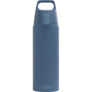 Sticlă de apă din oțel inoxidabil SIGG Shield ONE, albastru închis, 0,75 l, pentru băuturi carbogazoase, etanșă — utilizată (stare: vezi a 2-a imagine)