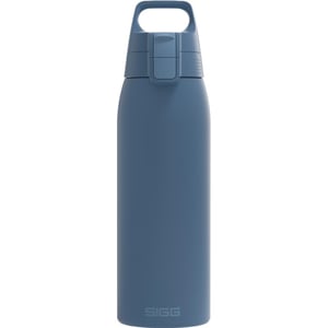 SIGG Shield ONE boca od nehrđajućeg čelika, tamnoplava, 1 L, za gazirana pića, nepropusna — rabljeno (stanje: vidi 2. sliku)