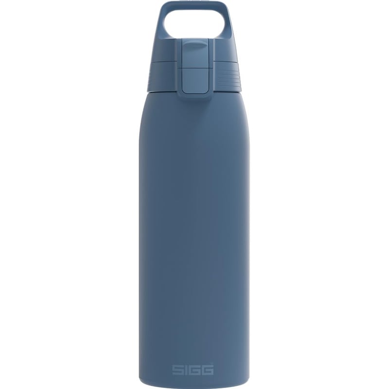 Nerezová fľaša na pitie Sigg Shield ONE - tmavomodrá - 1 l - na sýtené nápoje - nepriepustná - bez obsahu BPA - ľahká - na outdoor a fitness