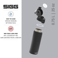 Nerezová fľaša na pitie SIGG Shield ONE na sýtené nápoje – čierna – 750 ml 3