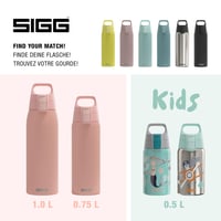 Nerezová fľaša na pitie Sigg Shield ONE na sýtené nápoje, nepriepustná, bez obsahu BPA, ľahká – 750 ml / 1 l / 1,5 l 5