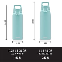 Nerezová fľaša na pitie Sigg Shield ONE - svetlomodrá - 750 ml 9