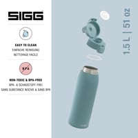 Nerezová fľaša na pitie Sigg Shield ONE na sýtené nápoje, nepriepustná, bez BPA, ľahká – 750 ml / 1 l / 1,5 l 3