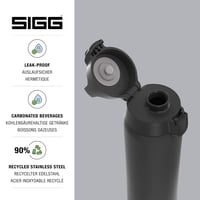 Nerezová fľaša na pitie SIGG Shield ONE na sýtené nápoje – čierna – 750 ml 2