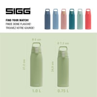 Nerezová fľaša na pitie Sigg Shield ONE na sýtené nápoje – zelená – 750 ml 5