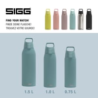 Nerezová fľaša na pitie Sigg Shield ONE na sýtené nápoje, nepriepustná, bez BPA, ľahká – 750 ml / 1 l / 1,5 l 5
