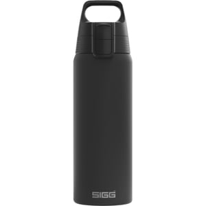SIGG Shield ONE boca od nehrđajućeg čelika za gazirane napitke, crna, 750 ml, nepropusna, bez BPA, lagana, za outdoor aktivnosti i fitness