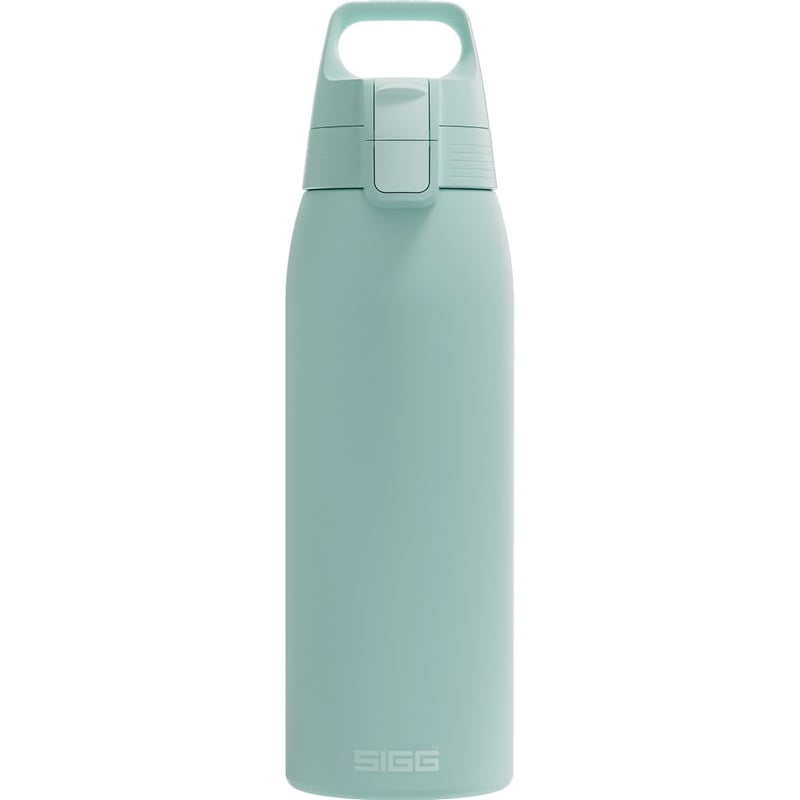 Nerezová fľaša na vodu SIGG Shield ONE, 1 l, na sýtené nápoje, nepriepustná, bez BPA — používaná (stav: pozri 2. obrázok)