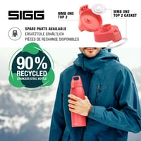 Nerezová fľaša na vodu Sigg Shield ONE na sýtené nápoje, nepriepustná, bez BPA, červená, 0,75 l 4