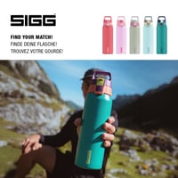 Sticlă din oțel inoxidabil Sigg Shield ONE, pentru băuturi carbogazoase, etanșă, fără BPA, turcoaz, 0,75 L 5