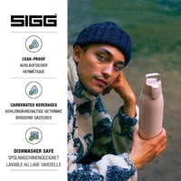 Sigg Shield ONE Dusk rozsdamentes acél kulacs szénsavas italokhoz, BPA-mentes - 1,0 l 2