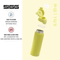 Bidon din oțel inoxidabil Sigg Shield ONE Ultra Lemon pentru băuturi carbogazoase, etanș, fără BPA, 0,75 L, galben lămâie 3