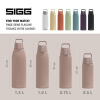 Termos izolat Sigg Shield Therm One Dusk - Gri cald - 0,75L - Pentru băuturi carbogazoase - Etanș - Lavabil în mașina de spălat vase - Fără BPA 6