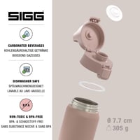 Termos izolat Sigg Shield Therm One Dusk - Gri cald - 0,75L - Pentru băuturi carbogazoase - Etanș - Lavabil în mașina de spălat vase - Fără BPA 4