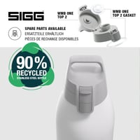 Termos izolat Sigg Shield Therm One Alb – Pentru băuturi carbogazoase – Compatibil cu mașina de spălat vase – Fără BPA – 90% oțel reciclat – 1,5 L 4