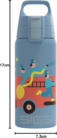 Detská termoska Sigg Shield Therm One Feuerwehr - sivomodrá - 0,5 l 7
