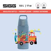 Detská termoska Sigg Shield Therm One Feuerwehr - sivomodrá - 0,5 l 2