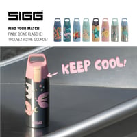 Sticlă termoizolantă pentru copii Sigg Shield Therm One Fly Away - pentru băuturi carbogazoase - etanșă - lavabilă în mașina de spălat vase - fără BPA - 90% oțel inoxidabil reciclat - model cu păsări Brushed Pink - 0,5L 5