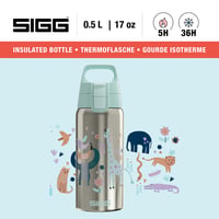 Detská izolovaná fľaša Sigg Shield Therm One Jungle – na sýtené nápoje – nepriepustná – vhodná do umývačky riadu – bez BPA – 90 % recyklovaný materiál 2