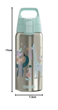 Detská izolovaná fľaša Sigg Shield Therm One Jungle – na sýtené nápoje – nepriepustná – vhodná do umývačky riadu – bez BPA – 90 % recyklovaný materiál 8