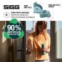 Termos izolat SIGG Shield Therm One Morning Blue - pentru băuturi carbogazoase - etanș - lavabil în mașina de spălat vase - fără BPA - 90% oțel inoxidabil reciclat - 0,5 L 4