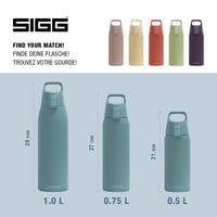 Termos izolat SIGG Shield Therm One Morning Blue - pentru băuturi carbogazoase - etanș - lavabil în mașina de spălat vase - fără BPA - 90% oțel inoxidabil reciclat - 0,5 L 5