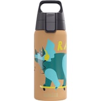 Detská termoska Sigg Shield Therm One Rawsome – na sýtené nápoje, nepriepustná, vhodná do umývačky riadu, bez BPA, 90 % recyklovanej nehrdzavejúcej ocele, pieskovo hnedá s dinosaurami, 0,5 l 1
