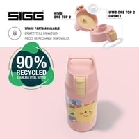 Sticlă termoizolantă pentru copii SIGG Shield Therm One Sunshine - pentru băuturi carbogazoase - etanșă - compatibilă cu mașina de spălat vase - fără BPA - 90% oțel inoxidabil reciclat - roz deschis cu soare - 0,5L 4