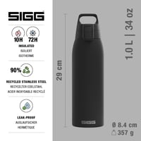 Termoska Sigg Shield Therm One - čierna - 1 l - na sýtené nápoje - nepriepustná - vhodná do umývačky riadu - bez BPA - 90 % nový stav 2
