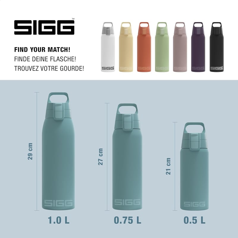 SIGG Shield Therm One Termosz Palack 0,5L/0,75L/1,0L Rozsdamentes Acél - Blue, 0.75 L