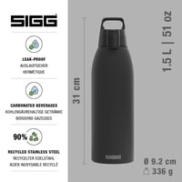 Termoska SIGG Shield Therm One, na sýtené nápoje, čierna - 1,5 l 2