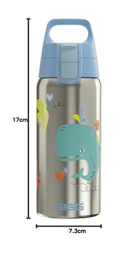 Detská izolovaná fľaša na vodu SIGG Shield Therm One Whale Friend – vhodná na sýtené nápoje, nepriepustná, vhodná do umývačky riadu, bez obsahu BPA, z 90 % recyklovaných materiálov 7