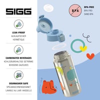 Detská izolovaná fľaša na vodu SIGG Shield Therm One Whale Friend – vhodná na sýtené nápoje, nepriepustná, vhodná do umývačky riadu, bez obsahu BPA, z 90 % recyklovaných materiálov 3