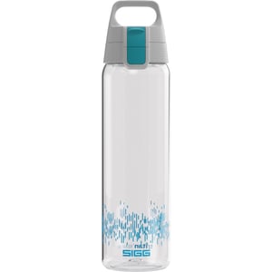 SIGG Total Clear ONE MyPlanet Aqua Tritan sportska boca 750 ml — na 1-2 mjesta ima ostataka ljepila (stanje: vidi 2. sliku)