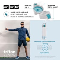 Športová fľaša SIGG Total Clear ONE MyPlanet Aqua Tritan, 0,75 l – modrá 4