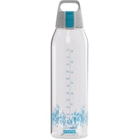 Športová fľaša SIGG Total Clear ONE MyPlanet Aqua z Tritanu – 1,5 l, modrá, bez BPA, vhodná na sýtené nápoje, vhodná do umývačky riadu, nepriepustná 1