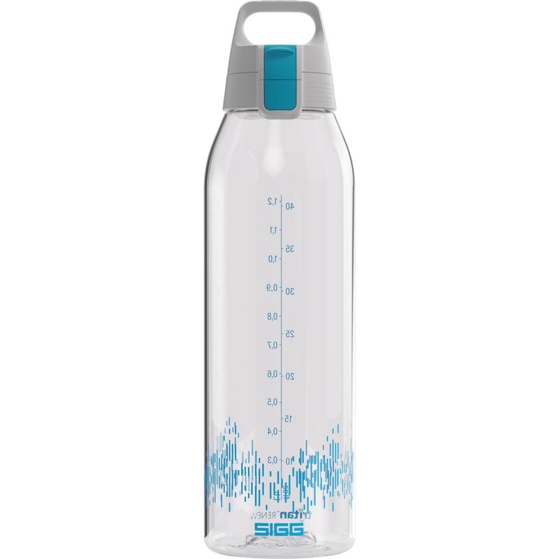 Športová fľaša SIGG Total Clear ONE MyPlanet Aqua z Tritanu – 1,5 l, modrá, bez BPA, vhodná na sýtené nápoje, vhodná do umývačky riadu, nepriepustná