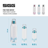 Športová fľaša SIGG Total Clear ONE MyPlanet Aqua z Tritanu – 1,5 l, modrá, bez BPA, vhodná na sýtené nápoje, vhodná do umývačky riadu, nepriepustná 5
