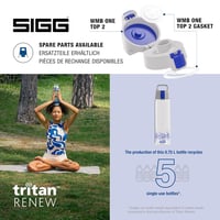 SIGG Total Clear ONE Tritan ivópalack 0,75L szénlezárható, mosogatógépbiztos, szivárgatásmentes - Blue, 0.75 L 4