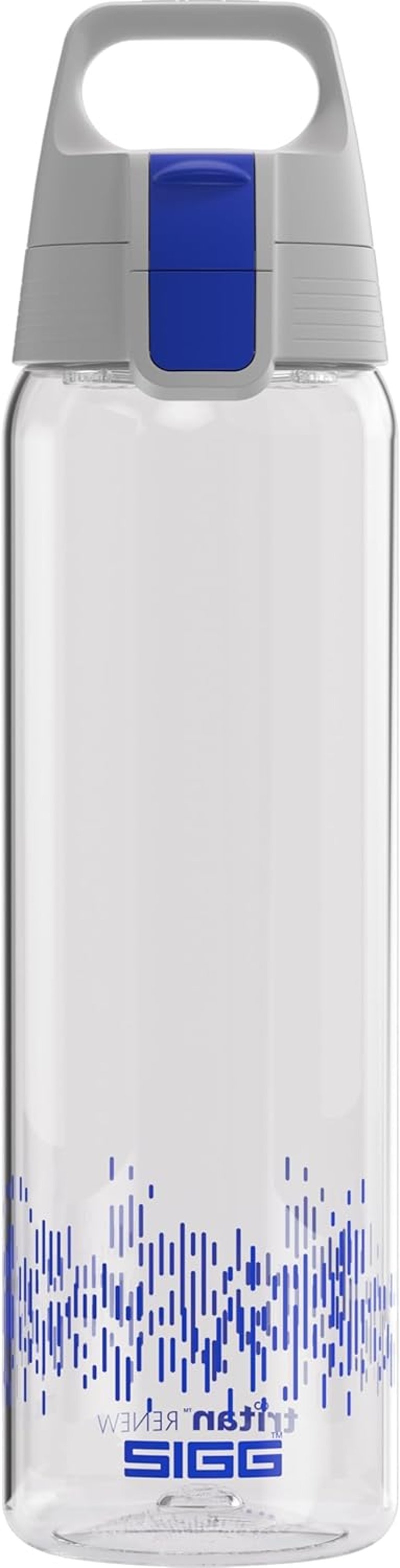 SIGG Total Clear ONE Tritan ivópalack 0,75L szénlezárható, mosogatógépbiztos, szivárgatásmentes - Blue, 0.75 L