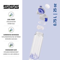 SIGG Total Clear ONE Tritan ivópalack 0,75L szénlezárható, mosogatógépbiztos, szivárgatásmentes - Blue, 0.75 L 2