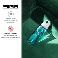 Športová fľaša SIGG Total Color Aqua Tritan 0,6 l, vhodná aj na sýtené nápoje, vhodná do umývačky riadu, nepriepustná, bez BPA 3