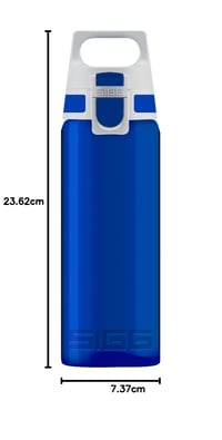 Fľaša na pitie Sigg Total Color Blue Tritan – 0,6 l, vhodná aj na sýtené nápoje, bez BPA, vhodná do umývačky riadu, nepriepustná, ľahká 9
