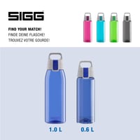 Fľaša na pitie Sigg Total Color Blue Tritan – 0,6 l, vhodná aj na sýtené nápoje, bez BPA, vhodná do umývačky riadu, nepriepustná, ľahká 5