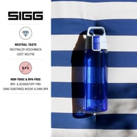 Fľaša na pitie Sigg Total Color Blue Tritan – 0,6 l, vhodná aj na sýtené nápoje, bez BPA, vhodná do umývačky riadu, nepriepustná, ľahká 3