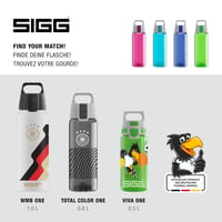 Fľaša na nápoje Sigg Total Color ONE DFB Tritan na sýtené nápoje - sivá - 0,6 l 5