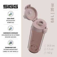 Fľaša na vodu Sigg Total Color One Dusk 0,6 l – jednofarebná, nepriepustná fľaša na pitie 2