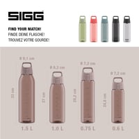 Fľaša na vodu Sigg Total Color One Dusk 0,6 l – jednofarebná, nepriepustná fľaša na pitie 5